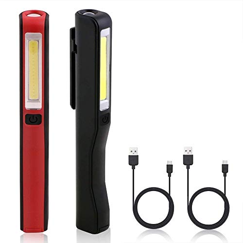flintronic 2PCS Linterna de Trabajo, Lámpara 3W LED COB Recargable Luz Intermitente SOS Lámpara de Inspección con Clip Magnético, Incluye Baterías y un Cable Micro USB-Clase de eficiencia energética A flintronic 2PCS Linterna de Trabajo, Lámpara 3W LED COB Recargable Luz Intermitente SOS Lámpara de Inspección con Clip Magnético, Incluye Baterías y un Cable Micro USB-Clase de eficiencia energética A