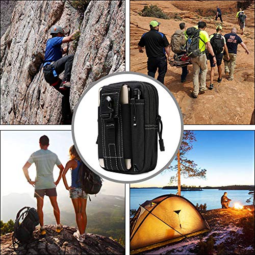 flintronic Bolsa Cintura Táctica, Bolso Cinturón Táctica Militar Compacta 1000D Nylon para Herramientas Pequeñas de Multiusos Teléfono Móvil al Aire Libre Deportes Senderismo y Camping, con Mosquetón flintronic Bolsa Cintura Táctica, Bolso Cinturón Táctica Militar Compacta 1000D Nylon para Herramientas Pequeñas de Multiusos Teléfono Móvil al Aire Libre Deportes Senderismo y Camping, con Mosquetón