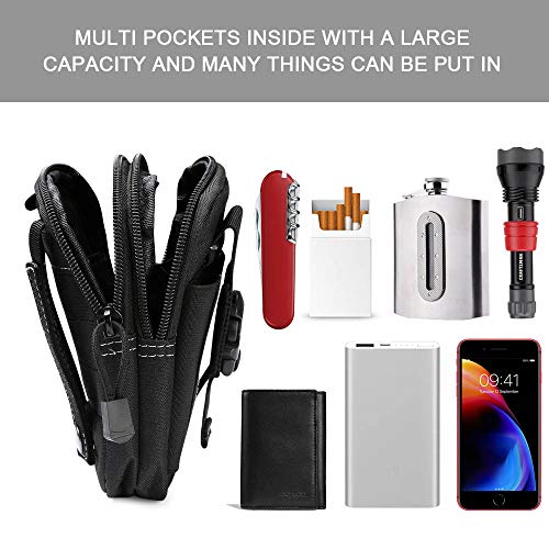 flintronic Bolsa Cintura Táctica, Bolso Cinturón Táctica Militar Compacta 1000D Nylon para Herramientas Pequeñas de Multiusos Teléfono Móvil al Aire Libre Deportes Senderismo y Camping, con Mosquetón flintronic Bolsa Cintura Táctica, Bolso Cinturón Táctica Militar Compacta 1000D Nylon para Herramientas Pequeñas de Multiusos Teléfono Móvil al Aire Libre Deportes Senderismo y Camping, con Mosquetón
