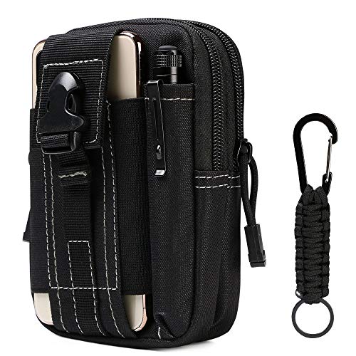 flintronic Bolsa Cintura Táctica, Bolso Cinturón Táctica Militar Compacta 1000D Nylon para Herramientas Pequeñas de Multiusos Teléfono Móvil al Aire Libre Deportes Senderismo y Camping, con Mosquetón flintronic Bolsa Cintura Táctica, Bolso Cinturón Táctica Militar Compacta 1000D Nylon para Herramientas Pequeñas de Multiusos Teléfono Móvil al Aire Libre Deportes Senderismo y Camping, con Mosquetón