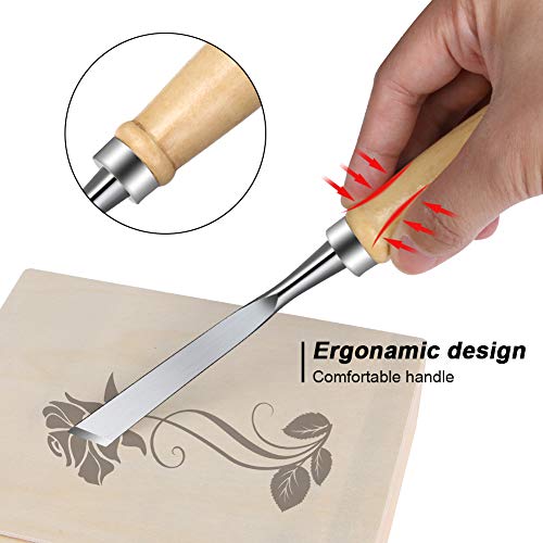 flintronic Herramienta de Talla de Madera, Juego de Cinceles de Madera de 12 Piezas Juego de Herramientas de Talla de Madera con Mango y Carrete de Madera Para Principiantes, Grabadores y Artistas flintronic Herramienta de Talla de Madera, Juego de Cinceles de Madera de 12 Piezas Juego de Herramientas de Talla de Madera con Mango y Carrete de Madera Para Principiantes, Grabadores y Artistas