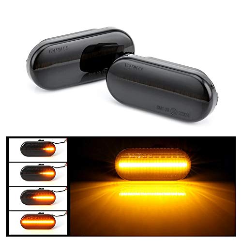 fllyingu 2 Piezas LED Luces de Marcador dinámicas Laterales Intermitente Intermitente luz secuencial para Volkswagen Bora Golf 3 4 Passat Polo SB6 3BG fllyingu 2 Piezas LED Luces de Marcador dinámicas Laterales Intermitente Intermitente luz secuencial para Volkswagen Bora Golf 3 4 Passat Polo SB6 3BG