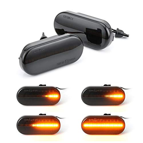 fllyingu 2 Piezas LED Luces de Marcador dinámicas Laterales Intermitente Intermitente luz secuencial para Volkswagen Bora Golf 3 4 Passat Polo SB6 3BG fllyingu 2 Piezas LED Luces de Marcador dinámicas Laterales Intermitente Intermitente luz secuencial para Volkswagen Bora Golf 3 4 Passat Polo SB6 3BG