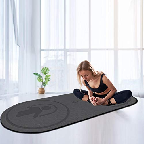 fllyingu Estera De Yoga Ejercicio Estera De Fitness Cuerda Saltar Alfombra De Piso Absorción De Impactos Mudo Pad De Baile Ecológico Antideslizante Estera De Entrenamiento 50.11x23.62x0.24in