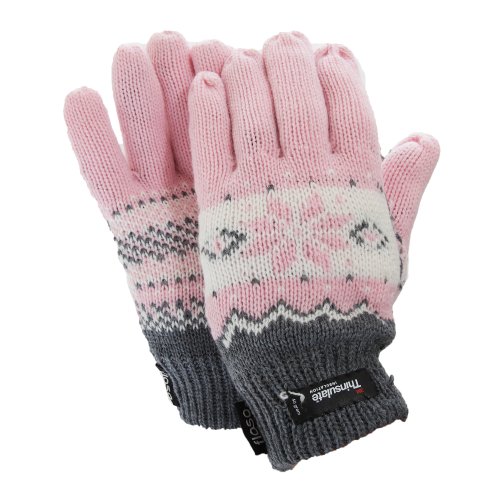 Floso - Guantes térmicos Thinsulate con estampado para mujer (Talla Única) (Azul) Floso - Guantes térmicos Thinsulate con estampado para mujer (Talla Única) (Azul)