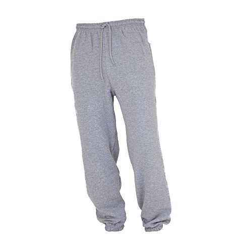 Floso - Pantalón de Chándal/Gimnasia/Deporte/Educación física Muy Holgados para Niños/Niñas Unisex con bajo elástico (2-3 años, Altura 98-102cm) (Gris)