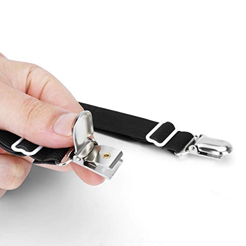 FLSLHS Clips para sábanas, sujetadores de sábanas, tirantes, clips, aptos para todos los colchones cuadrados, color negro (4 paquetes/juego) FLSLHS Clips para sábanas, sujetadores de sábanas, tirantes, clips, aptos para todos los colchones cuadrados, color negro (4 paquetes/juego)