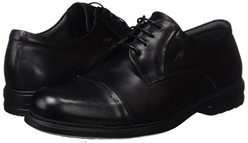 Fluchos Simon, Zapatos de Cordones Derby para Hombre, Negro (Negro 000), 40 EU