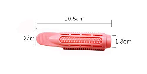 Fluffy pink hair clips,Small self grip hair rollers for short hair,Curling tubes for hair,Root curler,Root clips for curly hair,for Women Girls, （12pcs）