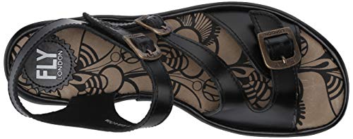 FLY London Elit141fly, Sandalias de Punta Descubierta Mujer, Negro (Black 000), 42 EU