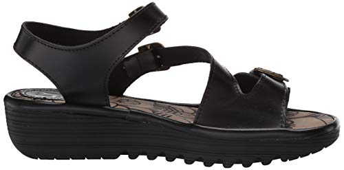 FLY London Elit141fly, Sandalias de Punta Descubierta Mujer, Negro (Black 000), 42 EU