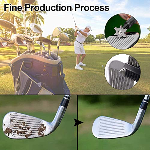 Flybiz Limpiador de Palos de Golf, Cepillo Limpiar Palos de Golf y Hoyuelos por Golf - Cepillo de Dos Lados Nailon y Acero con Punta para Limpiar la Cara del Palo y los Hoyuelos, Doble Cara Bola Clip Flybiz Limpiador de Palos de Golf, Cepillo Limpiar Palos de Golf y Hoyuelos por Golf - Cepillo de Dos Lados Nailon y Acero con Punta para Limpiar la Cara del Palo y los Hoyuelos, Doble Cara Bola Clip