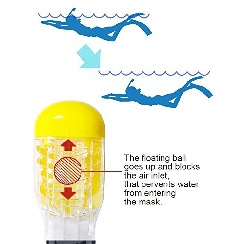 Flyboo Máscara de Snorkel, 180 °Vista Máscara de Buceo con diseño panorámico de Cara Completa GoPro Compatible Máscara de Buceo para Adultos y niños Flyboo Máscara de Snorkel, 180 °Vista Máscara de Buceo con diseño panorámico de Cara Completa GoPro Compatible Máscara de Buceo para Adultos y niños
