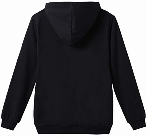 FLYCHEN Chándales Deportiva para Niños Sudadera y Pantalones - Negro 926-160