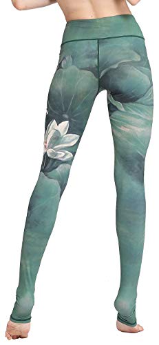 FLYCHEN Leggings Estampado Floral para Mujer Deportiva Fitness Push Up Yoga de Alta Cintura Elásticos Galaxy Star Impreso Traje de Running Galaxia Estrella HK143 - S