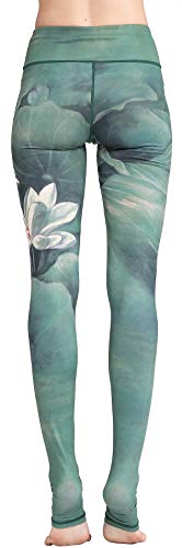 FLYCHEN Leggings Estampado Floral para Mujer Deportiva Fitness Push Up Yoga de Alta Cintura Elásticos Galaxy Star Impreso Traje de Running Galaxia Estrella HK143 - S