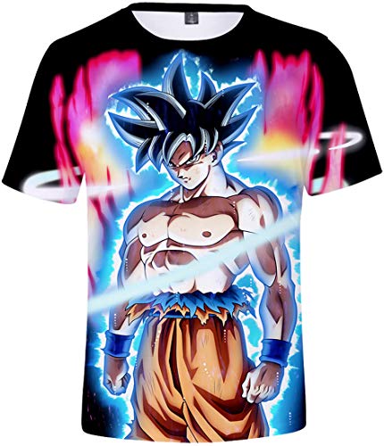 FLYCHEN T-Shirt Colorful Impreso en 3D Dragon Ball para Hombre Super Saiyan Cosplay Wu Camiseta Goku - músculo - S FLYCHEN T-Shirt Colorful Impreso en 3D Dragon Ball para Hombre Super Saiyan Cosplay Wu Camiseta Goku - músculo - S