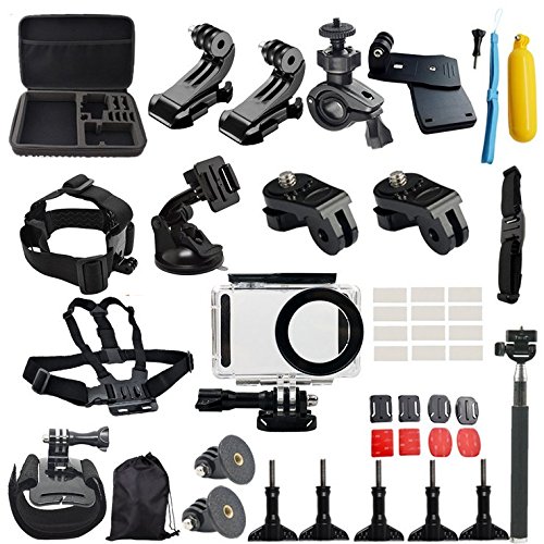 flycoo conjunto de 50: accesorios para Xiaomi mijia 4 K Cámara de acción Carcasas impermeable selfie perche bandolera Base Fijación Tornillo para natación esquí remo escalada bicicleta Camping etc flycoo conjunto de 50: accesorios para Xiaomi mijia 4 K Cámara de acción Carcasas impermeable selfie perche bandolera Base Fijación Tornillo para natación esquí remo escalada bicicleta Camping etc