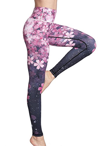 FLYILY Mallas Deportivas Mujer Pantalones impreso Leggings Deportes para Running Yoga Fitness Gym