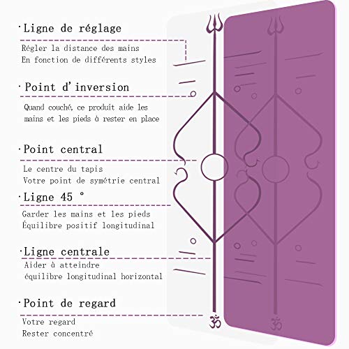 FLYONNO Esterilla Yoga Antideslizante - Esterilla Deporte Antideslizante con TPE de Material Natural,con líneas corporales para Pilates,Fitness Yoga Mat FLYONNO Esterilla Yoga Antideslizante - Esterilla Deporte Antideslizante con TPE de Material Natural,con líneas corporales para Pilates,Fitness Yoga Mat