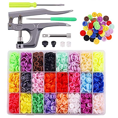 Flysee Botones de Presion T5 Botones Snaps Plastico Resin Botones con Alicates de Presión conde Plástico Botón de Presión de Resina DIY 24 Colores 12mm Conjunto de botones 360 Sets Flysee Botones de Presion T5 Botones Snaps Plastico Resin Botones con Alicates de Presión conde Plástico Botón de Presión de Resina DIY 24 Colores 12mm Conjunto de botones 360 Sets