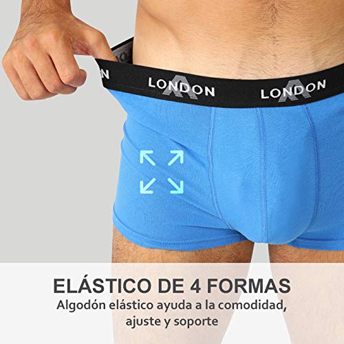 FM London Fitted Boxer, Multicolor (Classic Mix 10), Large (Pack de 8) para Hombre FM London Fitted Boxer, Multicolor (Classic Mix 10), Large (Pack de 8) para Hombre
