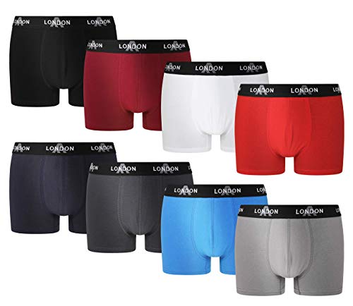 FM London Fitted Boxer, Multicolor (Classic Mix 10), Medium (Pack de 8) para Hombre