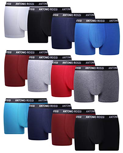 FM London Fitted Boxer para Hombre, Colores Claros, L, Pack de 12