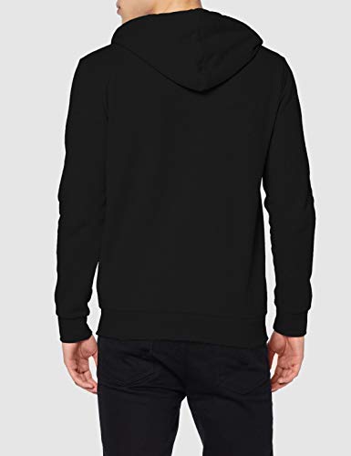 FM London Hyfresh Zipped Capucha, Negro (Black 01), Large para Hombre