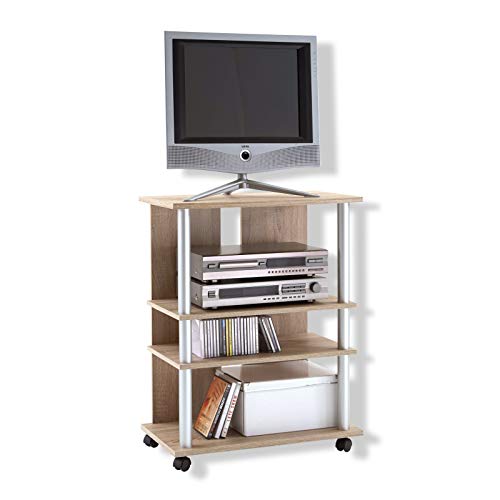 FMD Möbel 205-007 Variant 7 - Mueble Auxiliar para televisión y Equipo de música (65 x 85 x 40 cm), Color Roble