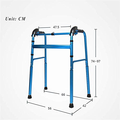 FMOGE Andador Plegable para Caminar, Andador Estándar, Obesidad, Pesado, Ajustable, Altura del Andador Ajustable, Adecuado para Ancianos, Discapacitados