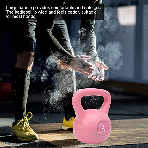 Fockety Kettle Dumbbell, Portátil Práctico Mango Ancho Kettlebell, Resistente al Desgaste Conveniente para Columpios Sentadillas Prensas de Banco de pie