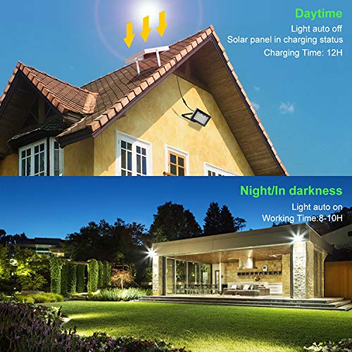 Foco Solar CLY 60 LED Luz Solar Lámpara Solar Exterior 60 LED con Batería 4000mAh Panel Solar ENCENDIDO/APAGADO Automáticamente IP66 Impermeable, Lámpara Solar para Jardín, Calle y Garaje Foco Solar CLY 60 LED Luz Solar Lámpara Solar Exterior 60 LED con Batería 4000mAh Panel Solar ENCENDIDO/APAGADO Automáticamente IP66 Impermeable, Lámpara Solar para Jardín, Calle y Garaje