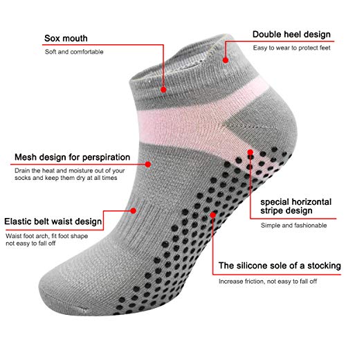 Fodlon Calcetines Yoga Antideslizantes 35-43, Calcetines Pilates Negro para Mujer Hombre, Calcetines Deporte Algodón para Correr, Gimnasia, Ballet, Fitness Fodlon Calcetines Yoga Antideslizantes 35-43, Calcetines Pilates Negro para Mujer Hombre, Calcetines Deporte Algodón para Correr, Gimnasia, Ballet, Fitness