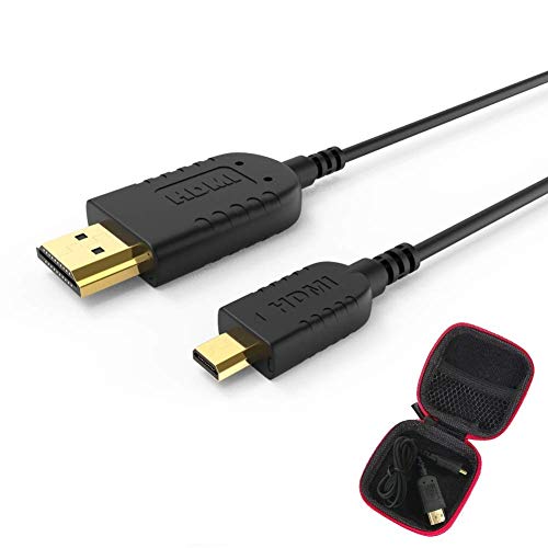 FOINNEX Cable HDMI Micro HDMI Flexible & Delgado 1 Metros, Cable Micro HDMI a HDMI Normal Ultra Thin para Gimbal, GoPro Hero, Canon Camera, Soportes Ultra HD 4K@60Hz, 2K, 3D, Ethernet, ARC, HDR FOINNEX Cable HDMI Micro HDMI Flexible & Delgado 1 Metros, Cable Micro HDMI a HDMI Normal Ultra Thin para Gimbal, GoPro Hero, Canon Camera, Soportes Ultra HD 4K@60Hz, 2K, 3D, Ethernet, ARC, HDR