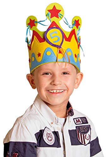 Folat B.V. Corona de Cumpleaños Infantil para Niños con números Intercambiables de 1 Folat B.V. Corona de Cumpleaños Infantil para Niños con números Intercambiables de 1