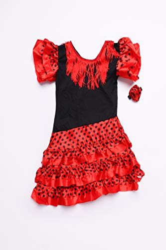 Folat - Vestido Flamenco Español Niña - Talla: M Folat - Vestido Flamenco Español Niña - Talla: M