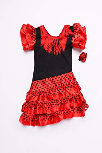 Folat - Vestido Flamenco Español Niña - Talla: M