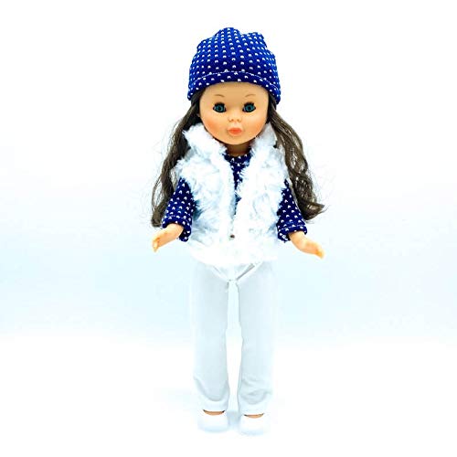 Folk Artesanía Ropa, complementos, Zapatos Percha para muñeca Nancy clásica Famosa. Fabricado en España Muñeca no incluida en el Lote. Mod 21-03N (Lote Ropa+Abrigo)