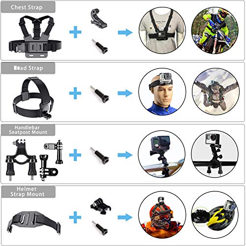 Followsun 52-in-1 Accesorios para Gopro, Accesorios para Cámara de Acción GoPro Hero (2019)/Hero 8 7 6 5 4 Session 3+ 3 2 1 DJI OSMO Pocket AKASO Campark APEMAN Crosstour Sjcam Yi Victure Followsun 52-in-1 Accesorios para Gopro, Accesorios para Cámara de Acción GoPro Hero (2019)/Hero 8 7 6 5 4 Session 3+ 3 2 1 DJI OSMO Pocket AKASO Campark APEMAN Crosstour Sjcam Yi Victure