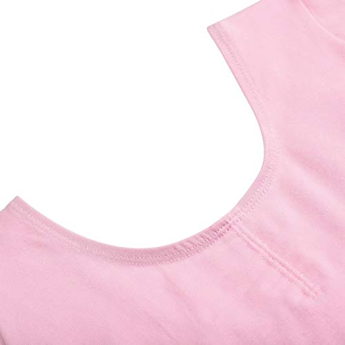 FONLAM Maillot de Ballet Danza para Niña Traje Leotardo Maillot Clásico Gimnasia Manga Larga Actuación Fiesta Niña Invierno Otoño (4-5 Años, Rosa)