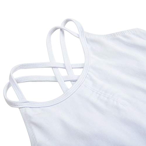 FONLAM Maillot de Ballet Danza para Niña Traje Leotardo Maillot Tradicional Gimnasia Actuación Fiesta Niña (9-10 Años, Blanco) FONLAM Maillot de Ballet Danza para Niña Traje Leotardo Maillot Tradicional Gimnasia Actuación Fiesta Niña (9-10 Años, Blanco)