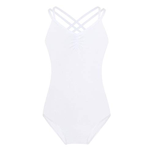 FONLAM Maillot de Ballet Danza para Niña Traje Leotardo Maillot Tradicional Gimnasia Actuación Fiesta Niña (9-10 Años, Blanco) FONLAM Maillot de Ballet Danza para Niña Traje Leotardo Maillot Tradicional Gimnasia Actuación Fiesta Niña (9-10 Años, Blanco)