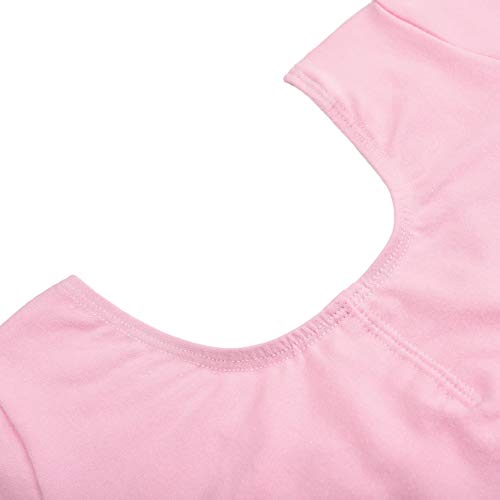 FONLAM Maillot de Ballet para Niña Traje Leotardo Maillot Danza Tradicional Gimnasia Actuación Fiesta Niña (Rosa, 13-14 Años)