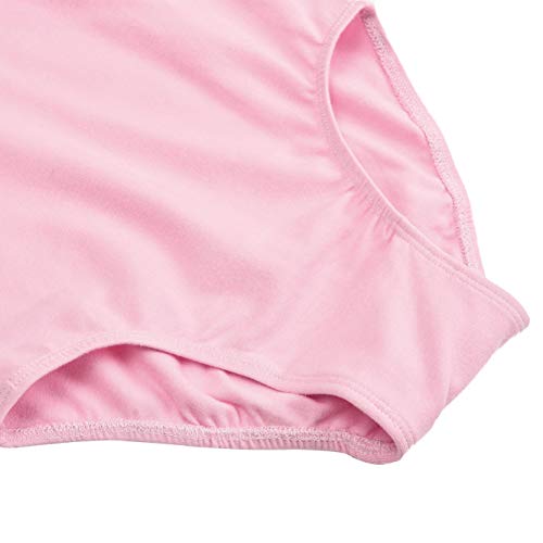 FONLAM Maillot de Ballet para Niña Traje Leotardo Maillot Danza Tradicional Gimnasia Actuación Fiesta Niña (Rosa, 13-14 Años)