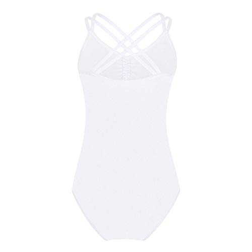 FONLAM Vestido Maillot de Ballet para Niña Conjunto de Dos Piezas Maillot + Falda Danza Gimnasia Ballet Niña (Blanco, 4-5 años) FONLAM Vestido Maillot de Ballet para Niña Conjunto de Dos Piezas Maillot + Falda Danza Gimnasia Ballet Niña (Blanco, 4-5 años)