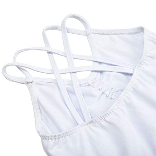 FONLAM Vestido Maillot de Ballet para Niña Conjunto de Dos Piezas Maillot + Falda Danza Gimnasia Ballet Niña (Blanco, 4-5 años) FONLAM Vestido Maillot de Ballet para Niña Conjunto de Dos Piezas Maillot + Falda Danza Gimnasia Ballet Niña (Blanco, 4-5 años)