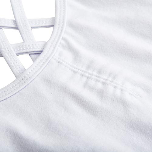 FONLAM Vestido Maillot de Ballet para Niña Conjunto de Dos Piezas Maillot + Falda Danza Gimnasia Ballet Niña (Blanco, 4-5 años) FONLAM Vestido Maillot de Ballet para Niña Conjunto de Dos Piezas Maillot + Falda Danza Gimnasia Ballet Niña (Blanco, 4-5 años)
