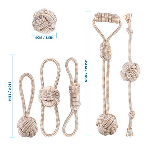 FONPOO Juguetes para Perros,Hecha de Algodón y Cuerda de Nylon Seguro Sano Juguete Interactuar Adecuado para Medianos Juguetes Perros pequeños FONPOO Juguetes para Perros,Hecha de Algodón y Cuerda de Nylon Seguro Sano Juguete Interactuar Adecuado para Medianos Juguetes Perros pequeños