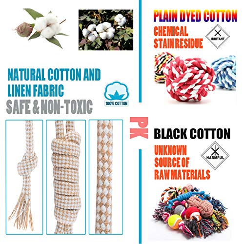 FONPOO Juguetes para Perros,Hecha de Algodón y Cuerda de Nylon Seguro Sano Juguete Interactuar Adecuado para Medianos Juguetes Perros pequeños FONPOO Juguetes para Perros,Hecha de Algodón y Cuerda de Nylon Seguro Sano Juguete Interactuar Adecuado para Medianos Juguetes Perros pequeños